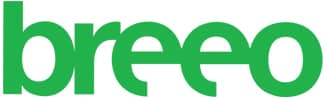 Green text logo spelling "breeo" on a white background.
