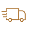 Icon of a simple brown delivery truck facing right, outlined with minimalist lines, evokes the warmth and reliability you’d expect from a hearth & fireplace service in Cumberland MD.