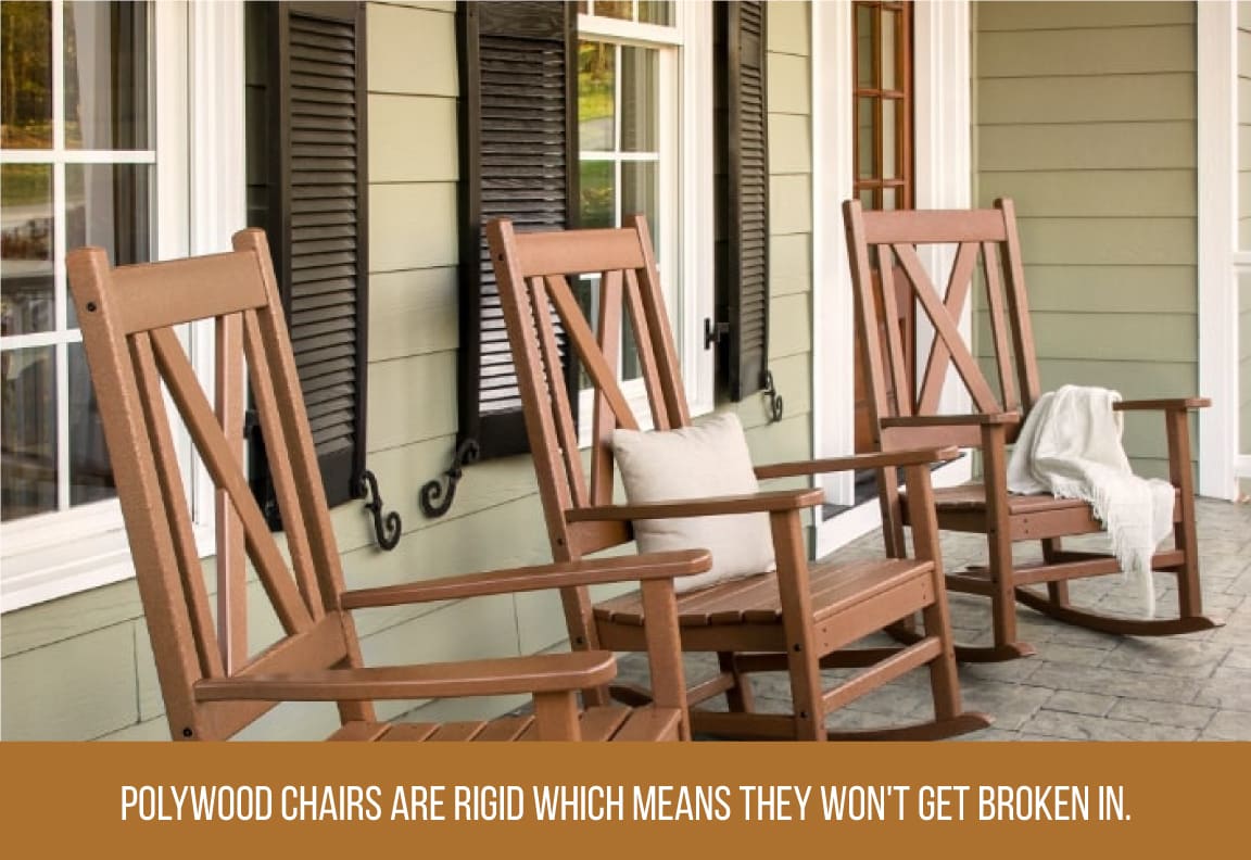 beautiful brown polywood chairs are good for relaxing