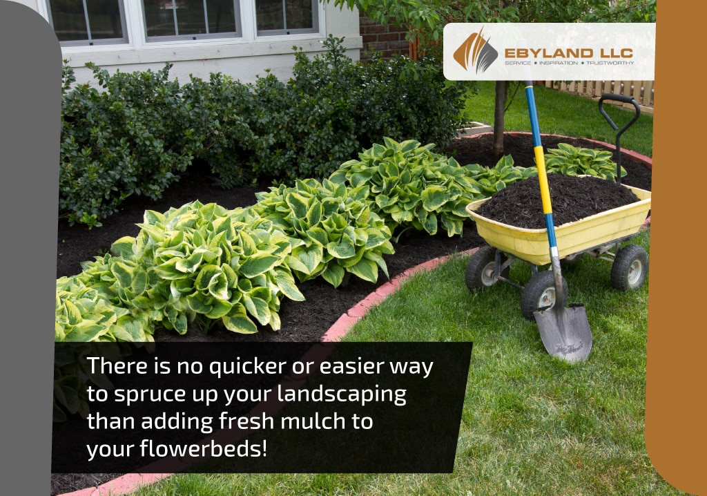 adding fresh mulch to your flowerbeds quickly spruces up your landscaping