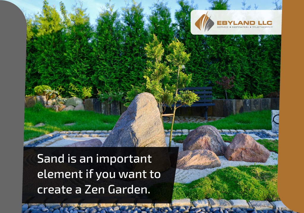 sand is an important element if you want to create a zen garden