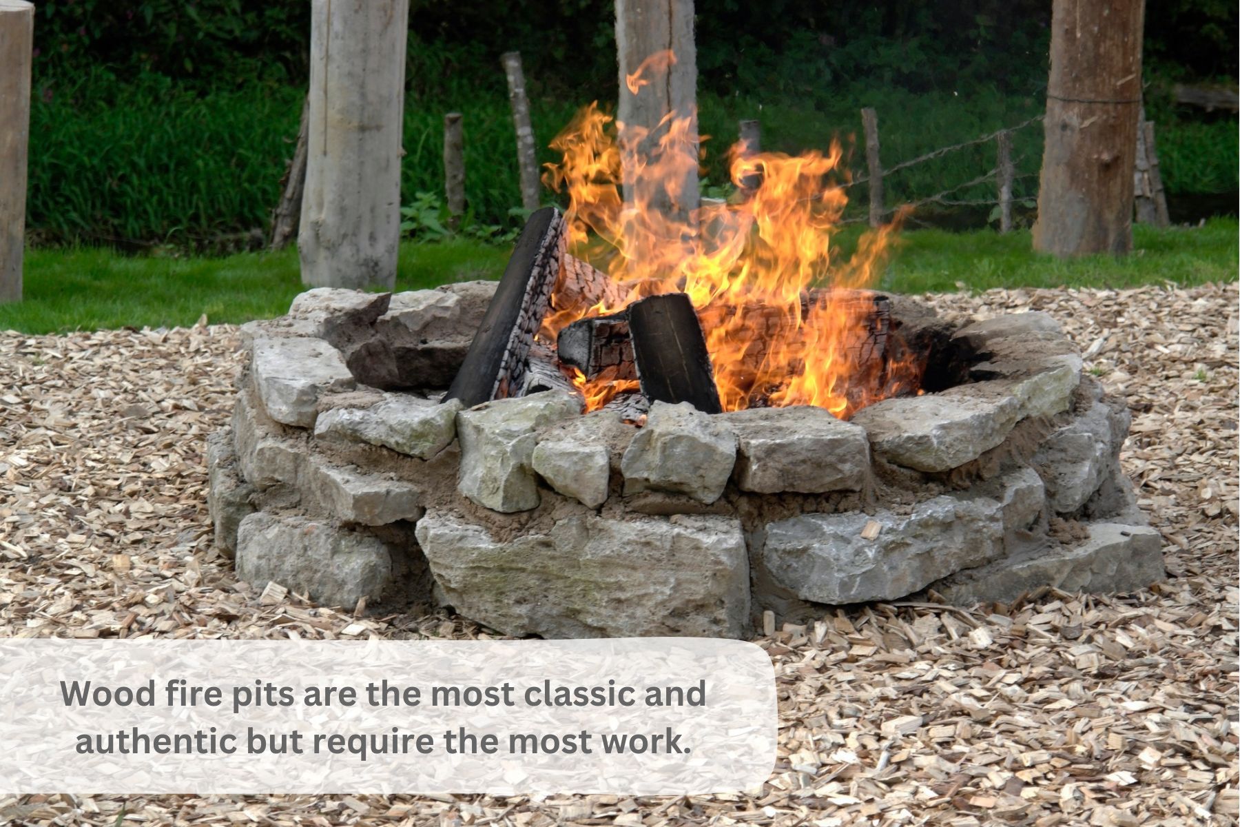 wood fire pits are classic