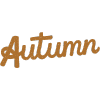The word "Autumn" is written in a brown, cursive font on a transparent background.